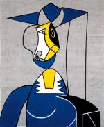 Roy Lichtenstein  (1923-1997). <em>Femme au Chapeau</em>, 1962. Oil and Magna on canvas 68 x 56 in. (172.7 x 142.2 cm). Collection of Martin Z. Margulies. &copy; Estate of Roy Lichtenstein