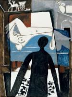 Pablo Picasso  (1881-1973). <em>The Shadow</em>, 1953. Oil and charcoal on canvas 51 x 30 3/16 in. (129.5 x 76.6 cm) Mus&eacute;e National Picasso, Paris &copy; 2006 Estate of Pablo Picasso/Artists Rights Society (ARS), New York. Image &copy; R&eacute;union des Mus&eacute;es Nationaux/Art Resource, New York. Photograph by Jean-Gilles Berizzi