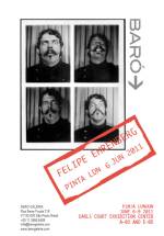 Publicity poster of Felipe Ehrenberg solo exhibition at Pinta 2011. 
Courtesy Felipe Ehrenberg.