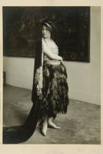 Denise Poiret in Paul Poiret's &lsquo;Faune&rsquo; ensemble, 1919. Photograph by Delphi. Photograph courtesy of Les Arts D&eacute;coratifs, Fonds photographique patrimonial UFAC conserv&eacute; au Mus&eacute;e de la Mode et du Textile, Paris.&nbsp; Tous droits r&eacute;serv&eacute;s &copy; 2007 Artists Rights Society (ARS), New York / ADAGP, Paris