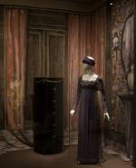 &lsquo;1811&rsquo; Evening Gown worn by Denise Poiret, 1907. Pink and purple striped silk and purple chiffon with gold lace trim. Courtesy of Mus&eacute;e de la Mode et du Textile. Photograph courtesy of&nbsp; Anna Marie Kellen