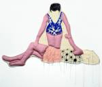 <strong>Sybille Hotz</strong>.
          <em>Wenden</em>, 2007. 
        Hand-embroidered cotton and cotton/wool yarn on cotton cloth, acrylic stuffing. 
        45 1/4 x 70 1/16 x 3 1/8 in. (115 x 178 x 8 cm). 
      Collection of the artist; courtesy &acute;Deck-Galerie f&uuml;r aktuelle Kunst, Stuttgart, Germany. Photo: Lutz Bertram, Berlin