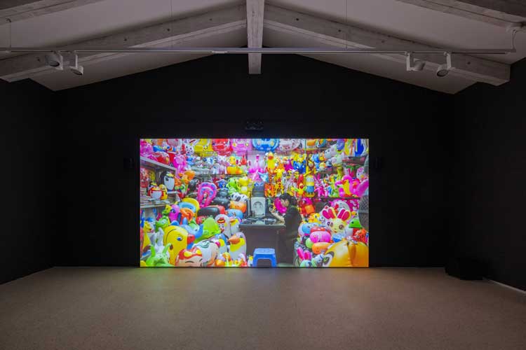 Mika Rottenberg, Vibrant Matter, installation view, Hauser & Wirth Menorca, 2025. Photo: Damian Griffiths. © Mika Rottenberg, courtesy the artist and Hauser & Wirth.