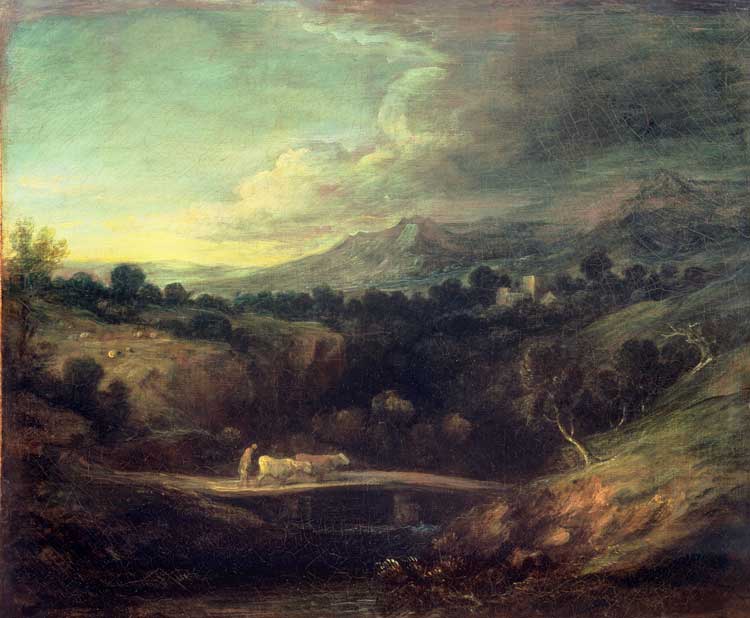 Thomas Gainsborough, The Bridge, c1786. Oil on canvas, 40 x 48.3 cm. Tate Collection.