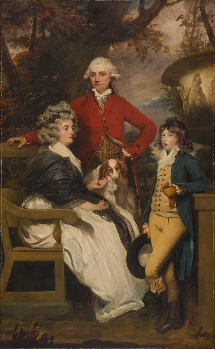 Joshua Reynolds. The Braddyll Family, 1789. Oil on canvas, 238.1 x 147.3 cm. Courtesy of The Fitzwilliam Museum.