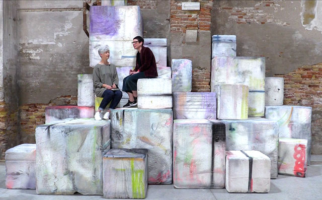 Eva Rothschild: The Shrinking Universe, installation view,
Irish Pavilion, Arsenale, Venice, 2019. Photo: Martin Kennedy.