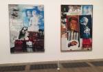 Robert Rauschenberg. Left: Tracer, 1963. Oil paint and silkscreen ink on canvas
213.7 x 152.4 x 5.1 cm. The Nelson-Atkins Museum of Art, Kansas City, Missouri. Right: Retroactive II, 1964. Oil paint and silkscreen ink of canvas, 213.4 x 152.4 cm. Collection Museum of Contemporary Art Chicago. Photograph: Martin Kennedy.