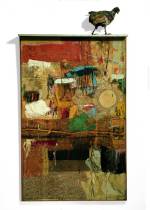 Robert Rauschenberg, <em>Satellite</em>, 1955. Whitney Museum of American Art, New York &copy; Robert Rauschenberg / Adagp, Paris, 2006