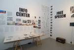 The Real Estate Show, What Next: 2014. Insallation view (1). Cuchifritos Gallery + Project Space, New York 2014.
Photograph courtesy of Bill Massey.