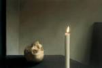 Gerhard Richter. <em>Sch&auml;del mit Kerze</em> (<em>Skull with Candle</em>), 1983. Oil on canvas, 100 x 150 cm. Weserburg &ndash; Museum f&uuml;r moderne Kunst, Bremen, Collection B&ouml;ckmann &copy; Gerhard Richter. Photo: Museum Frieder Burda, Baden-Baden