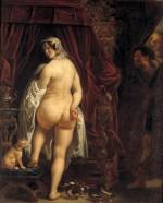 Jacob Jordaens (1593–1678).<em> King Candaules of Lydia Showing his Wife to Gyges. </em>Oil on canvas, 193 x 157 cm.

Nationalmuseum, Stockholm. Photo:<strong> </strong>© Nationalmuseum.