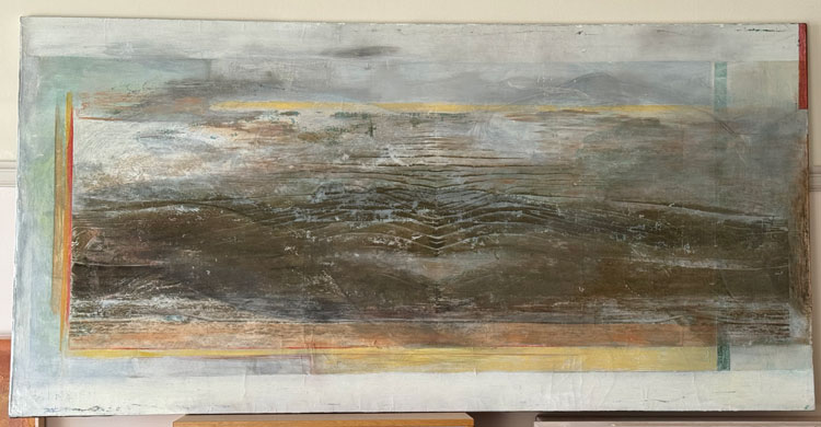 Elaine Shemilt, Whale Song, 2024. Oil on canvas, 242 x 121 cm. Image courtesy and copyright the artist.