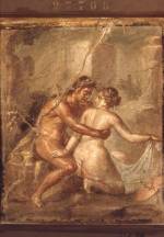 Unknown Artist, <em>Satyr embracing a Nymph</em>, Pompeii. Roman: c. 45-79 A.D. Wall painting. National Museum of Archaeology, Naples. Photo &copy; Soprintendenza per i beni Archeologici delle Province di Napoli e Caserta