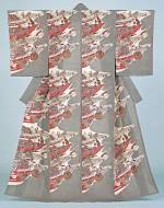 Serizawa Keisuke (1895&ndash;1984). <em>Fishing Boats</em> 1958. Kimono, stencil-dyed silk gauze, 64 3/4 x 49 5/8 in. Tohoku Fukushi University  Serizawa Keisuke Art and Craft Museum.