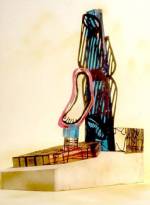 Agathe Sorel. Step into the Future, 1975. Sculpture maquette finalist for Strand sculpture competition, 40 x 48
x 30 cm. Courtesy of the artist.