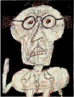 Jean Dubuffet. D'hotel, 1947. Oil and sand on canvas, 46 1/2 x 35 1/8 in (118.1 x 89.2 cm). Wexner Family Collection © 2014 Artists Rights Society (ARS), New York / ADAGP, Paris.