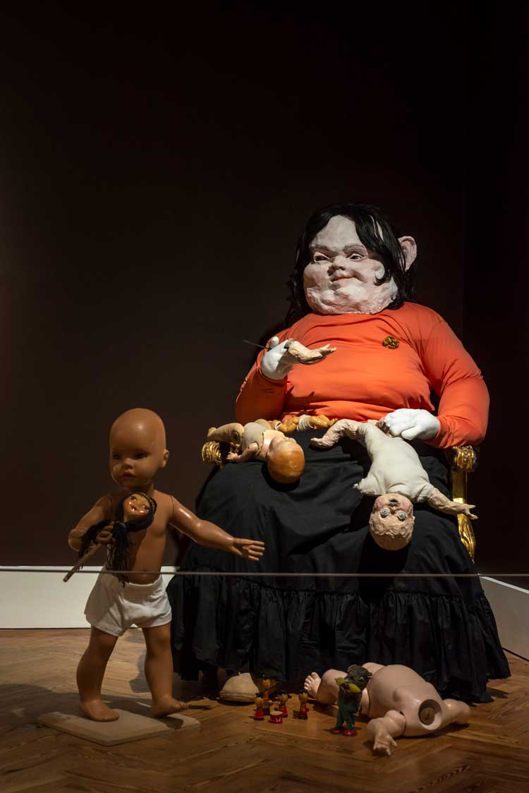 Paula Rego, Gluttony, 2019 at the Holburne Museum. Photo: Jo Hounsome.
