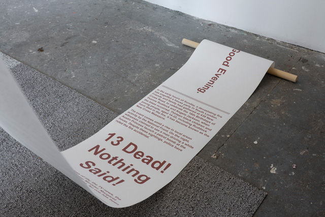 Rosa Johan Uddoh: Studies for Impartiality. Installation view, Jupiter Woods, London 2019.