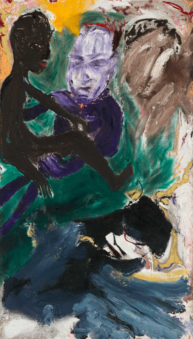 Don Van Vliet, A Bride for Wallah, 1986. Oil on canvas, 213 x 122 cm (83 3/4 x 48 in). © The Estate of the Artist. Courtesy Michael Werner Gallery, New York and London.