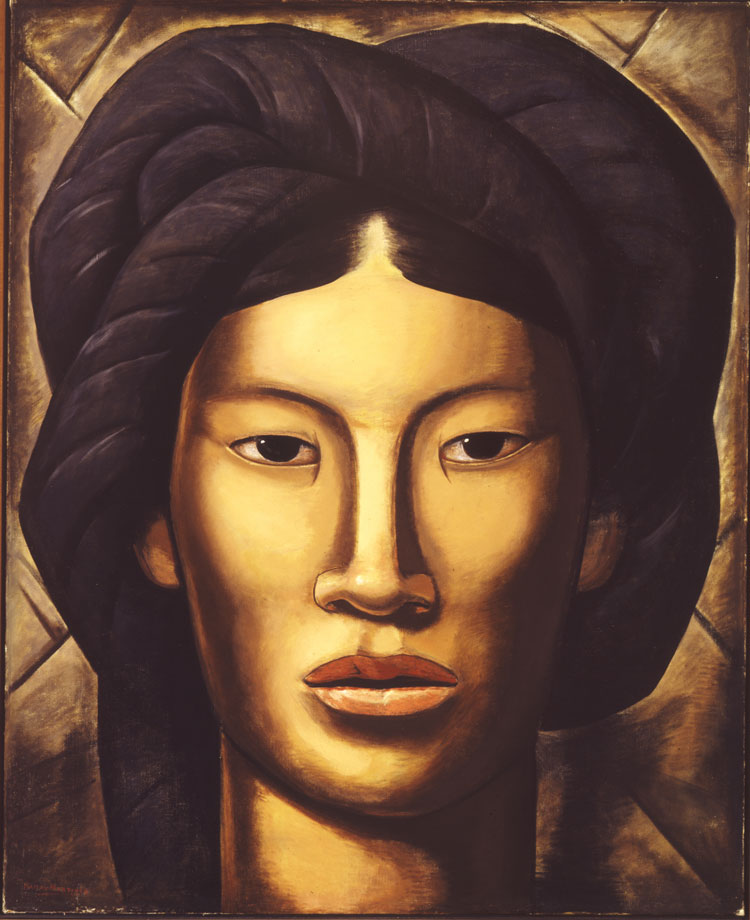 Alfredo Ramos Martinez, La Malinche, 1940. Oil on canvas, 50 x 40 3/8 in (127 x 102.6 cm). Phoenix Art Museum; museum purchase with funds provided by the Friends of Mexican Art 1979.86. © The Alfredo Ramos Martínez Research Project, reproduced by permission.