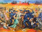 Philip Evergood, American Tragedy, 1937. Oil on canvas, 29 1/2 × 39 1/2 in (74.9 × 100.3 cm). Courtesy Harvey and Harvey-Ann Ross.
