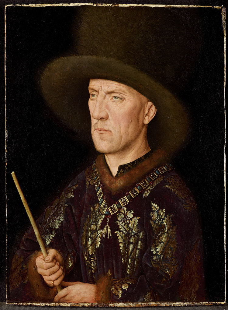 Jan van Eyck. Portrait of Baudouin de Lannoy, c1435. Oil on panel, 26.6 x 19.6 cm. Gemäldegalerie der Staatlichen Museen zu Berlin – Preussischer Kulturbesitz, Berlin © KIK-IRPA, Brussel.