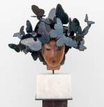 Manolo Valdés. Butterflies, 2016. Wood and steel, 34 x 32 x 14 in. Copyright Manolo Valdés, courtesy Marlborough Fine Art, London.