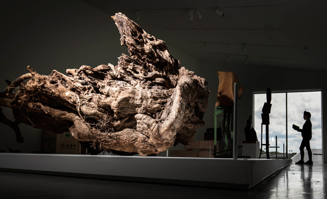 Installation view of work by Jimmie Durham, as part of Yorkshire Sculpture International, at The Hepworth Wakefield. Courtesy The Hepworth Wakefield. Photo: Danny Lawson / PA wire.
