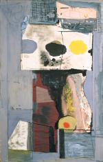 Robert Motherwell. Personage (Autoportrait), 1943. Gouache, ink, and pasted coloured paper and Japanese paper on paperboard, 103.8 x 65.9 cm. The Solomon R. Guggenheim Foundation, Peggy Guggenheim Collection, Venice. © Dedalus Foundation/Licensed by VAGA, New York. Photograph: Sergio Martucci © 2013 The Solomon R. Guggenheim Foundation, New York.
